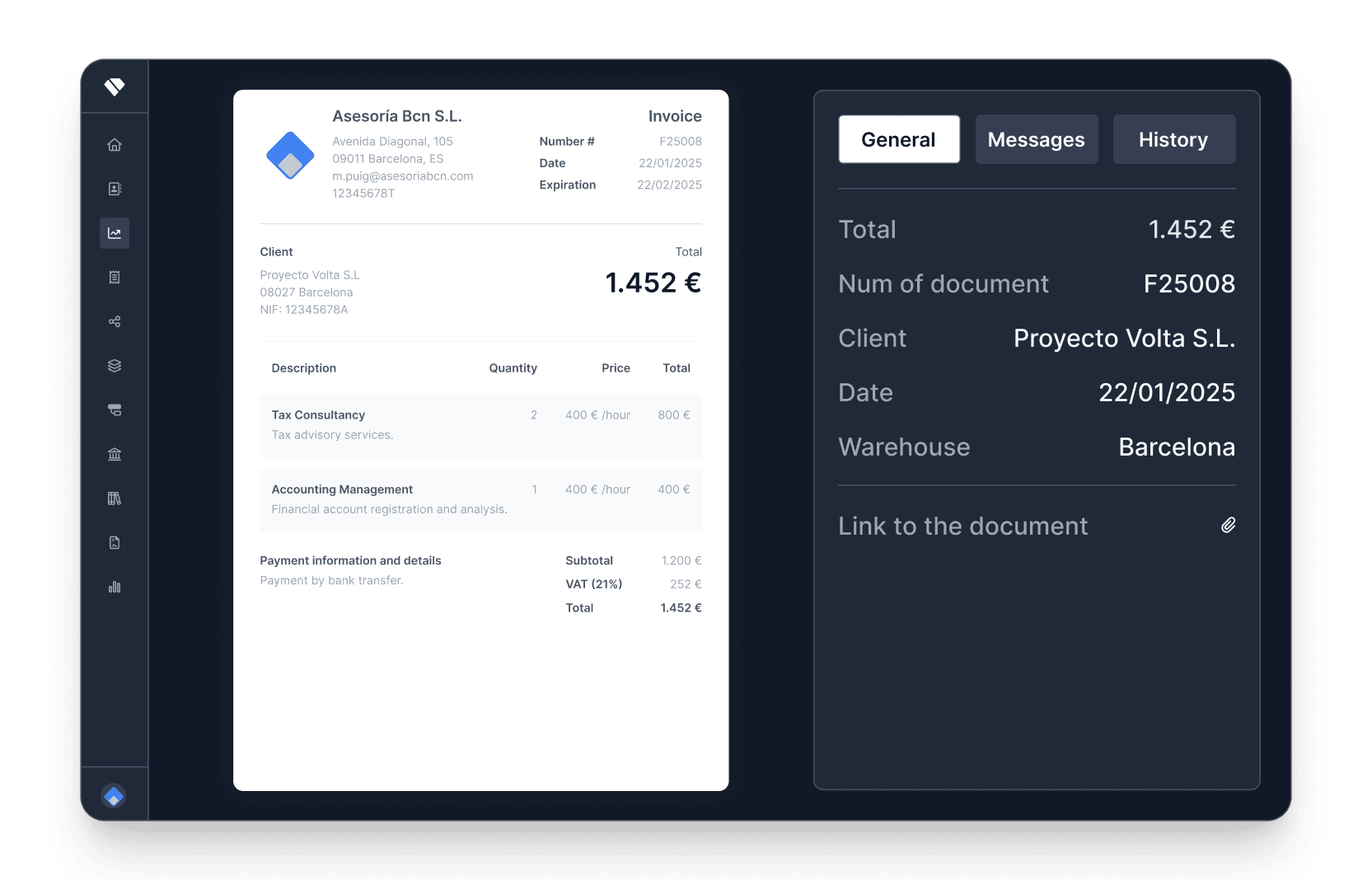 Electronic invoicing