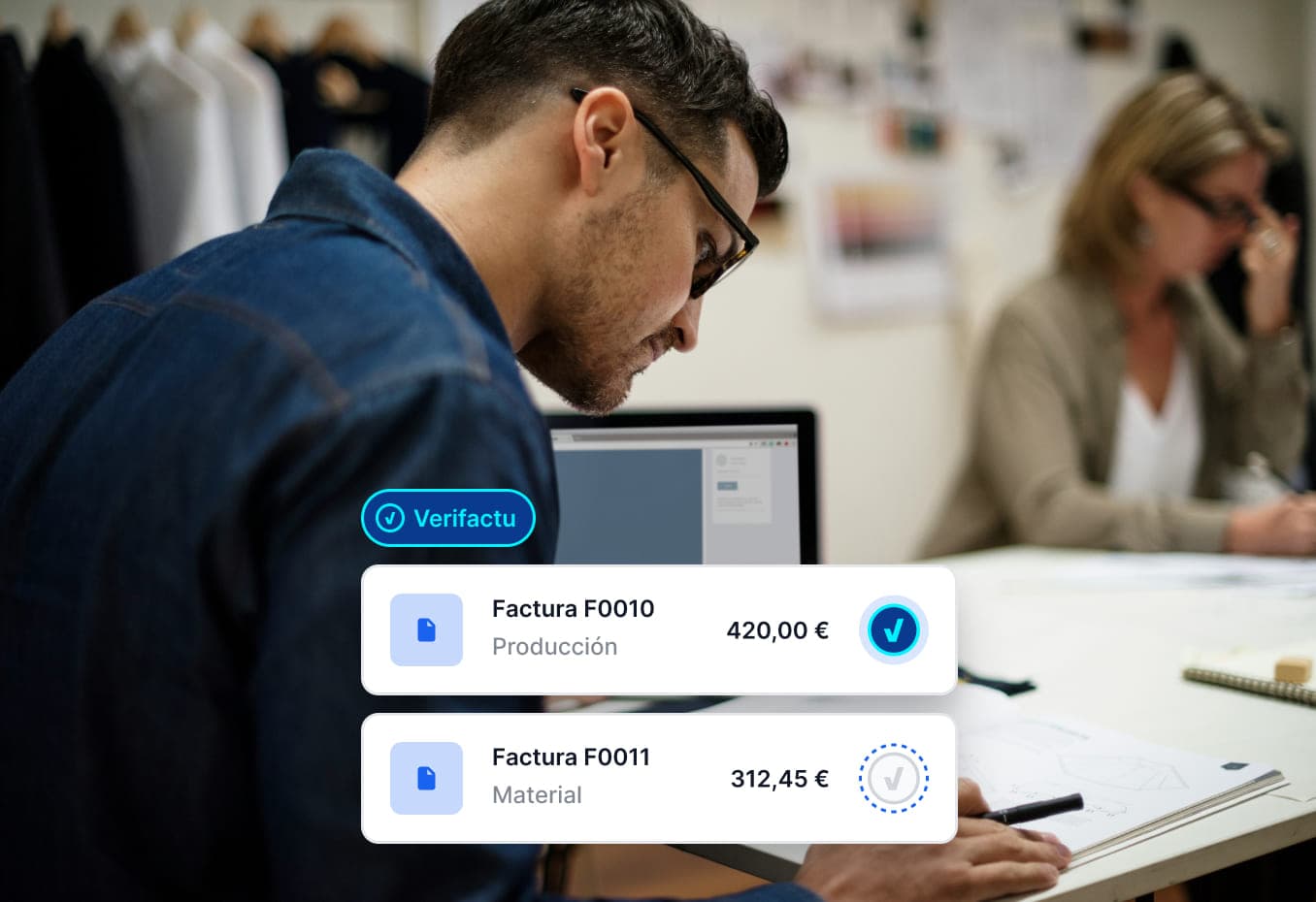 Accountant accessing a dedicated dashboard in Holded