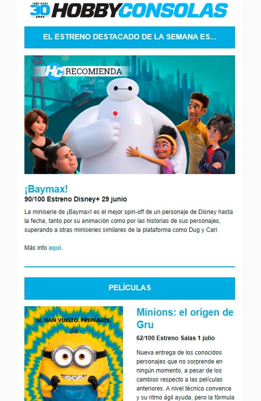 Newsletter de Hobby Consolas
