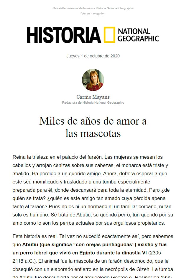 Newsletter de National Geographic