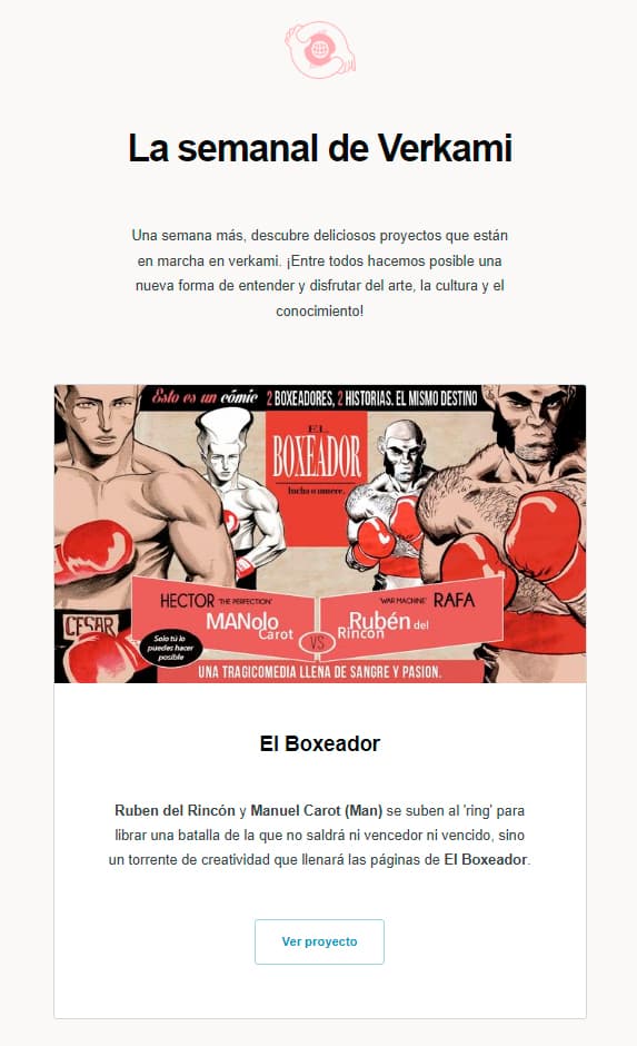 Newsletter de Verkami