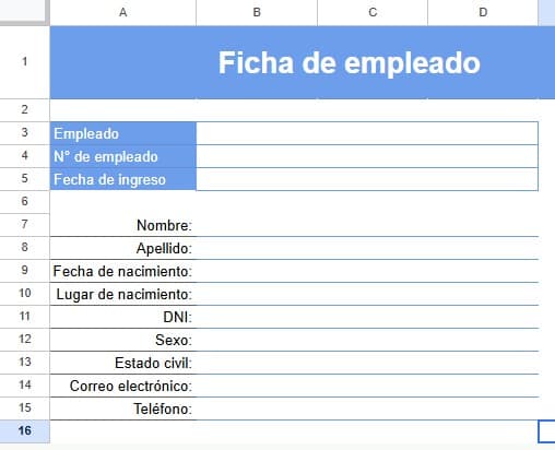 Ficha de empleado