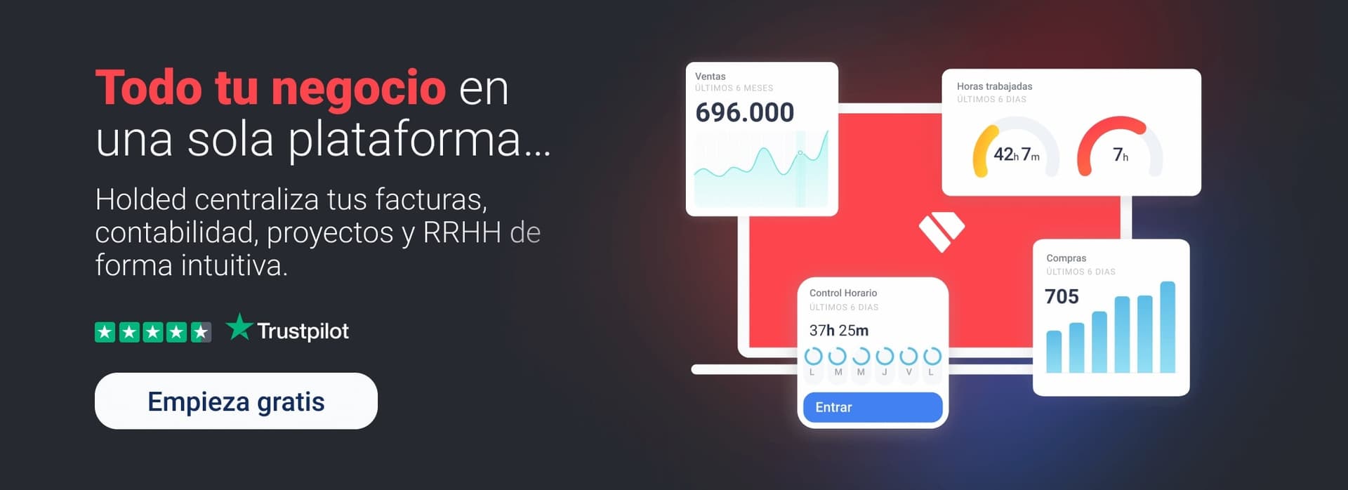 Panel de integración ERP con WooCommerce en Holded