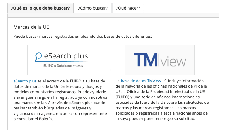 Bases de datos de EUIPO