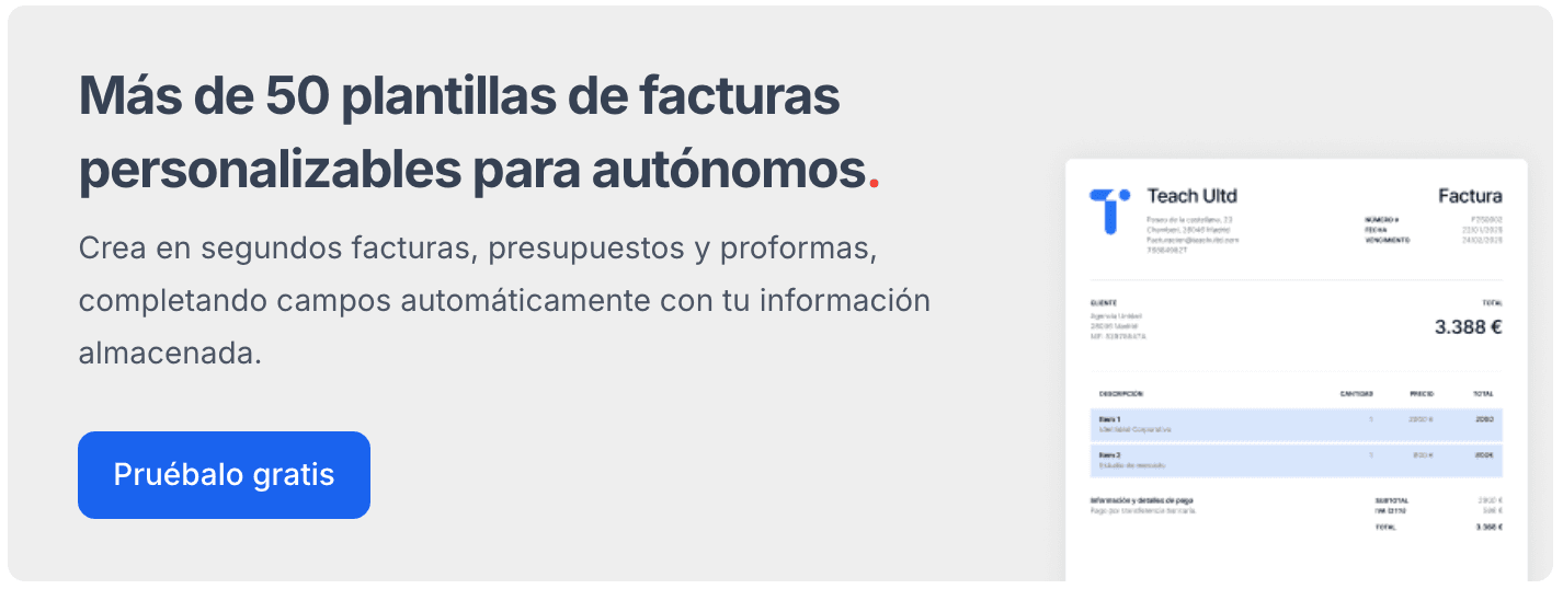 Plantillas de facturas en Word listas para descargar gratis