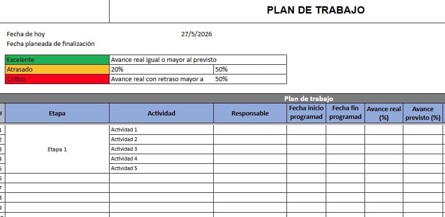 plan produccion