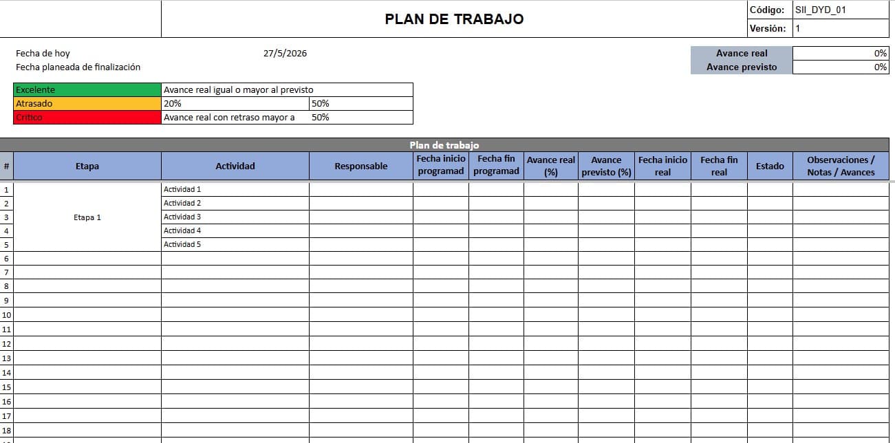 plantilla plan produccion