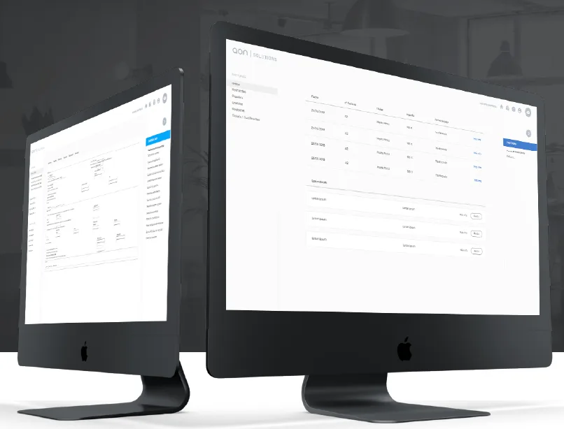 Interfaz de facturación y contabilidad en tiempo real de AON Solutions