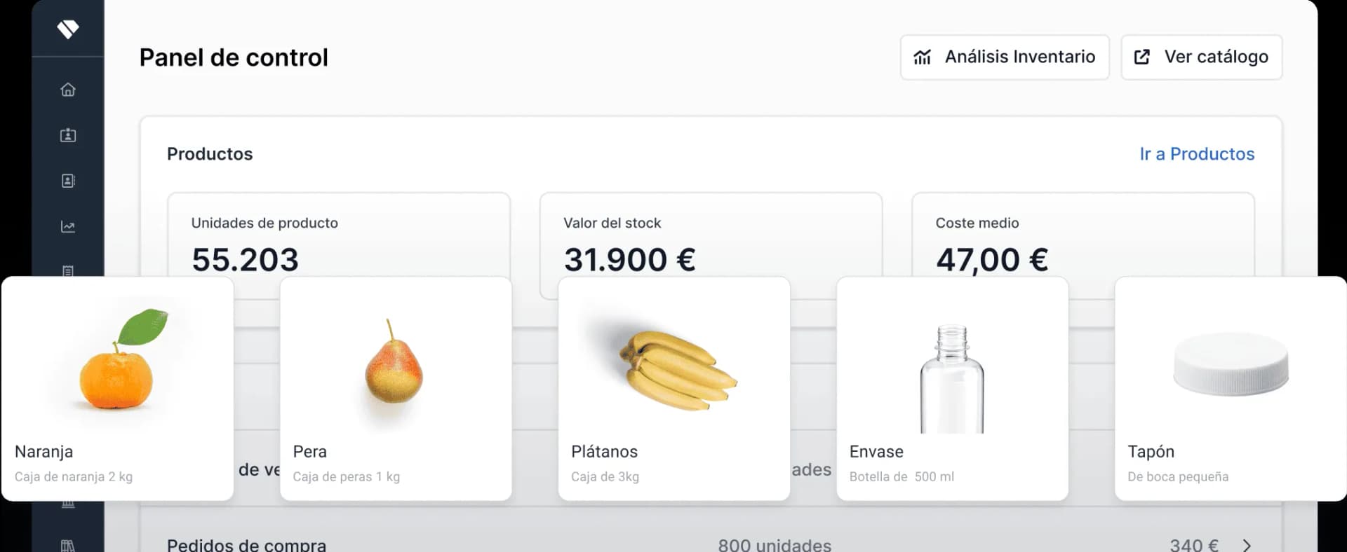 Holded inventory management dashboard