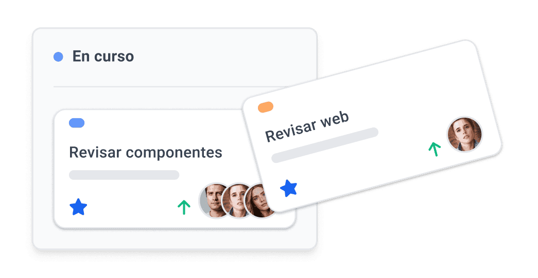 Project management board with tasks and team collaboration
