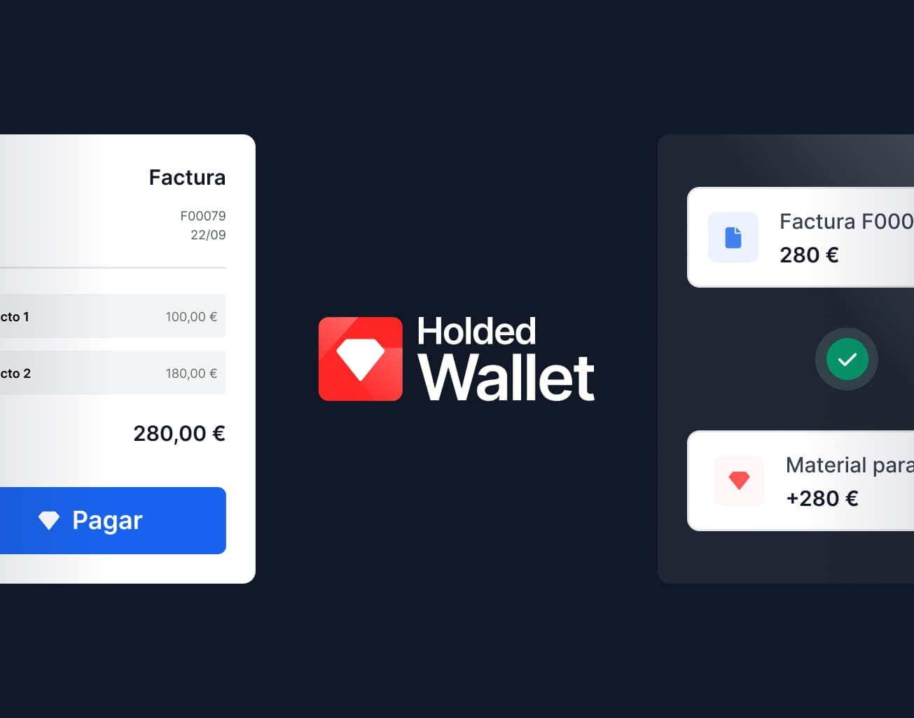 Holded Wallet integrated payments and automatic accounting