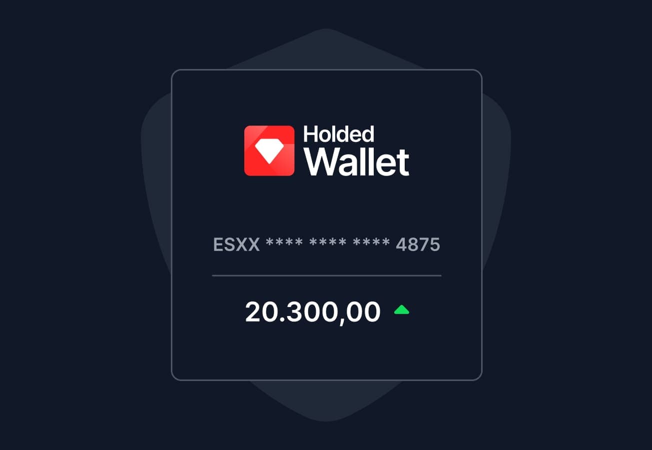 Holded Wallet security features with Spanish IBAN and fund protection