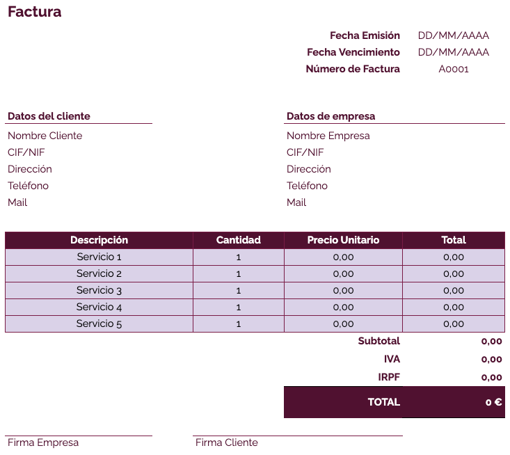 plantilla morada